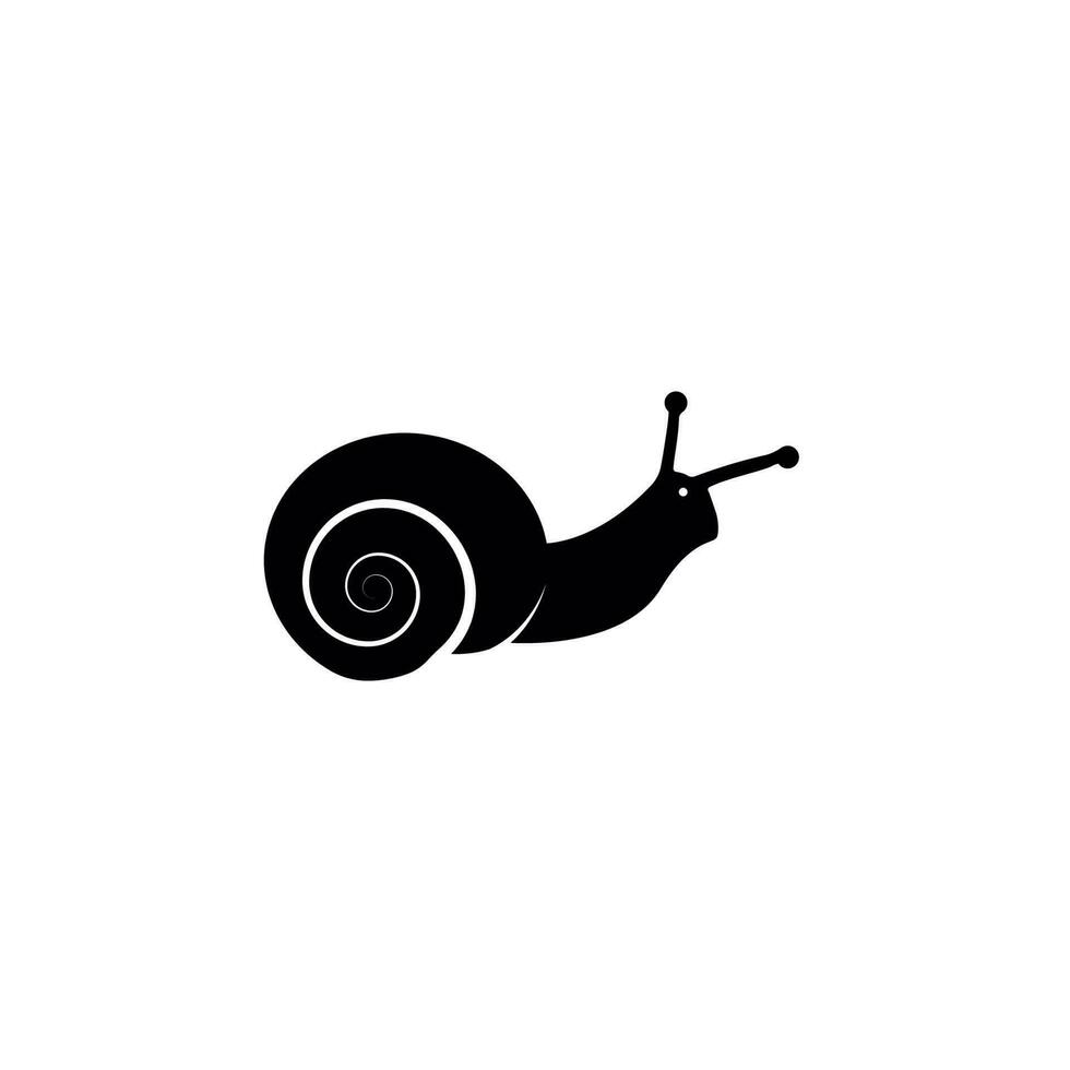 caracol silueta logo icono diseños vector