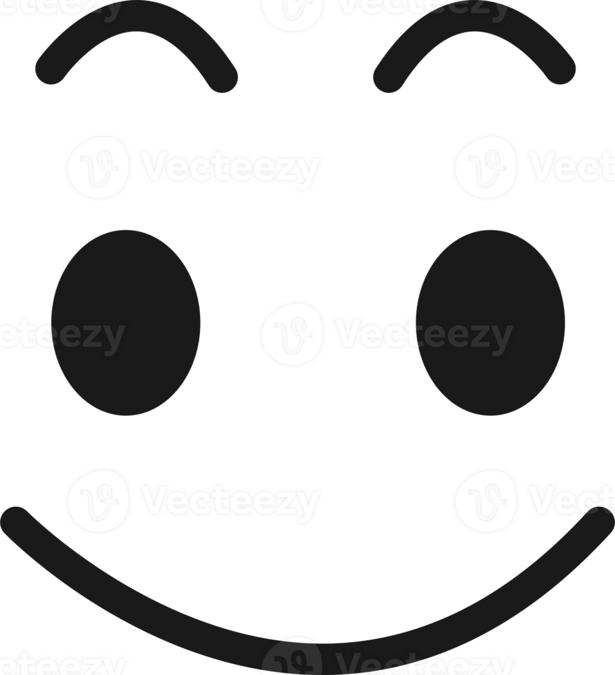 tekenfilm tekening van gelaats uitdrukking emoticon, gelukkig gezicht. png