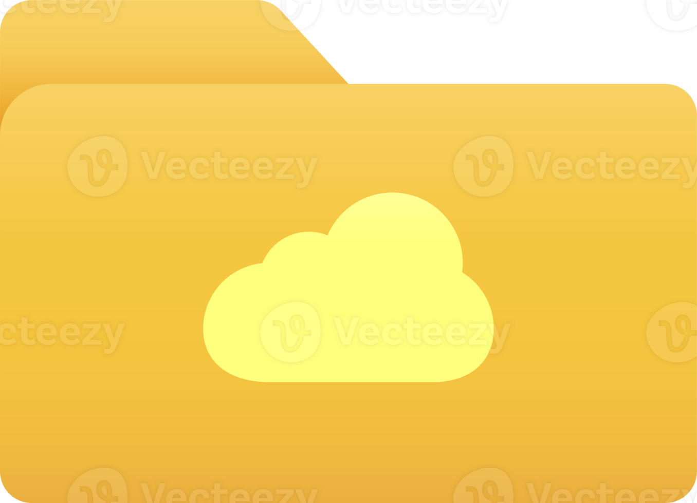 Folder with a cloud symbol, Folder icon. png