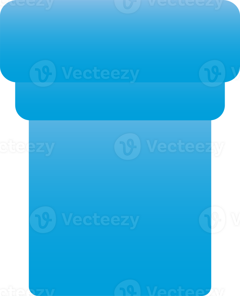 Blue PVC pipe fitting. 24596207 PNG