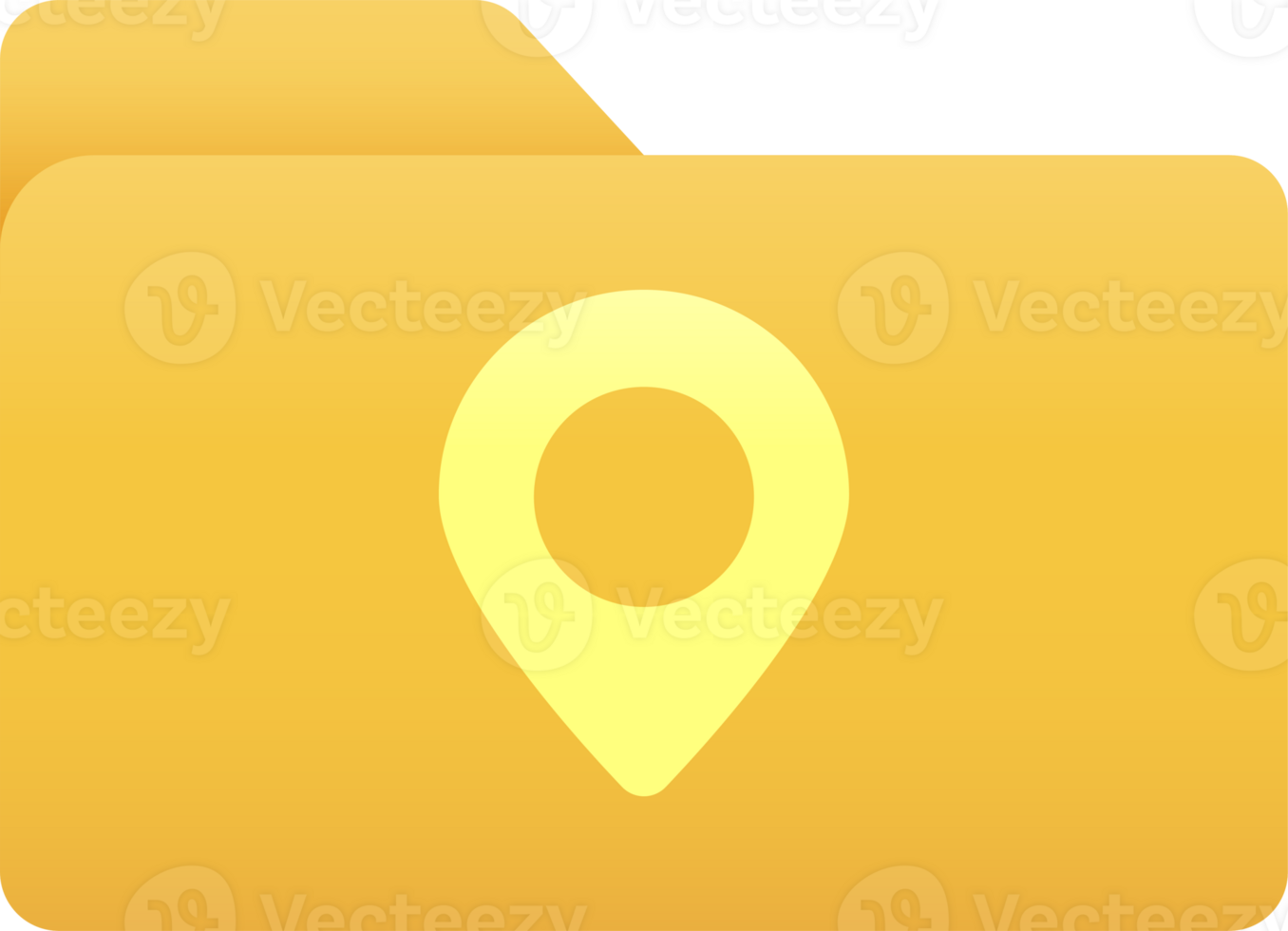 Folder with Location point symbol, Folder icon. png
