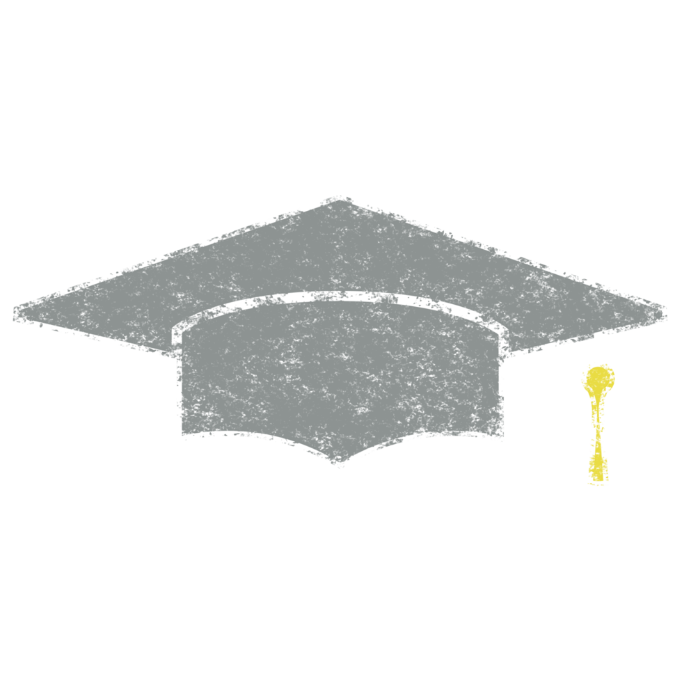 Graduation Hat Chalk Style Illustrations png