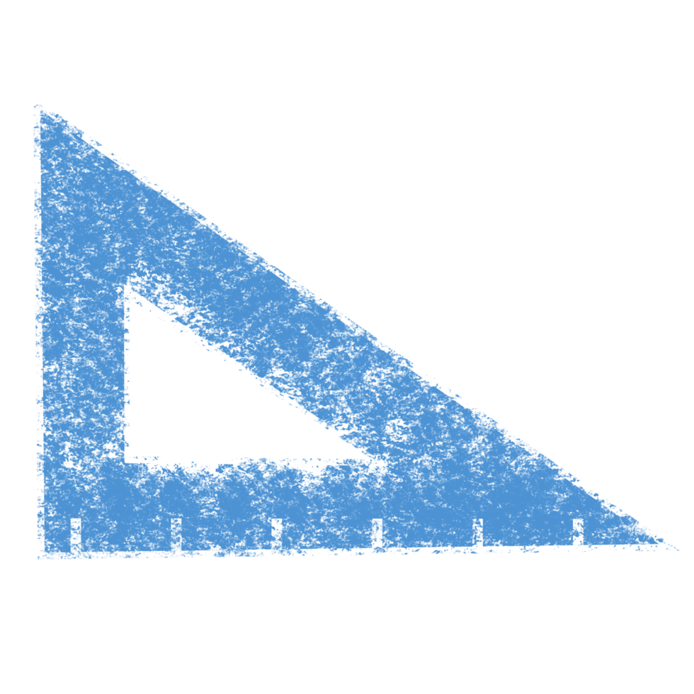 Triangle Ruller Chalk Style Illustrations png