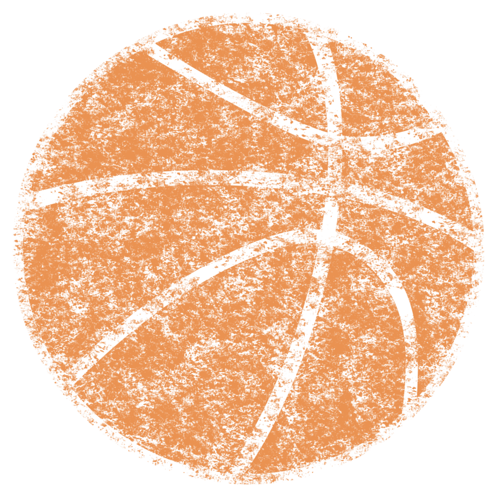 basketball craie style des illustrations png