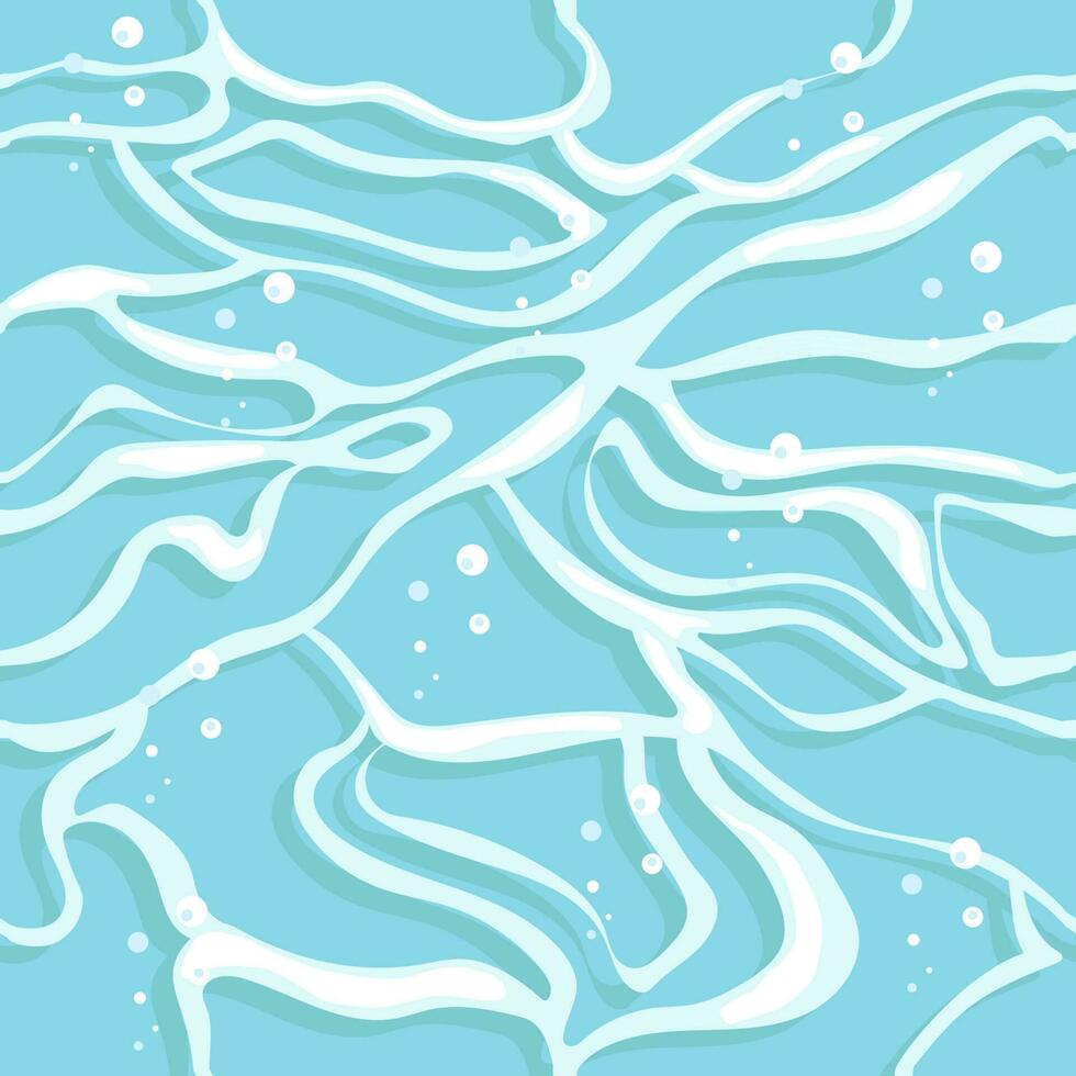 sin costura modelo de olas y espuma en agua, espuma oscuridad, profundidad y azur. diseños para textiles o fondo de pantalla vector