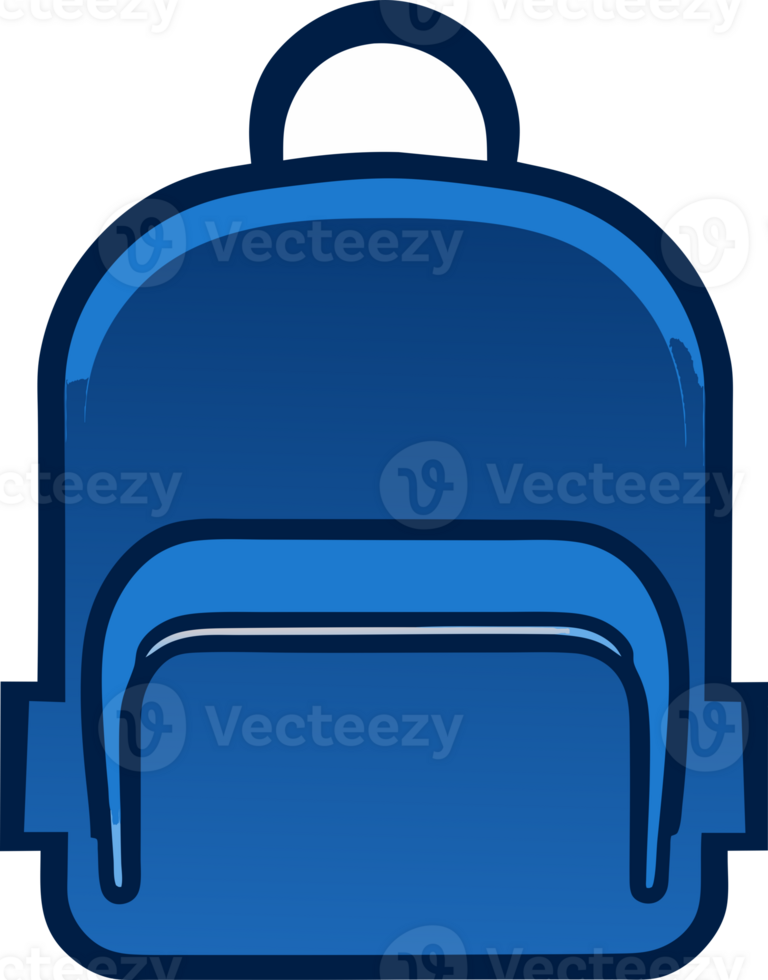 Blue backpack icon. illustration of blue backpack icon for web. png