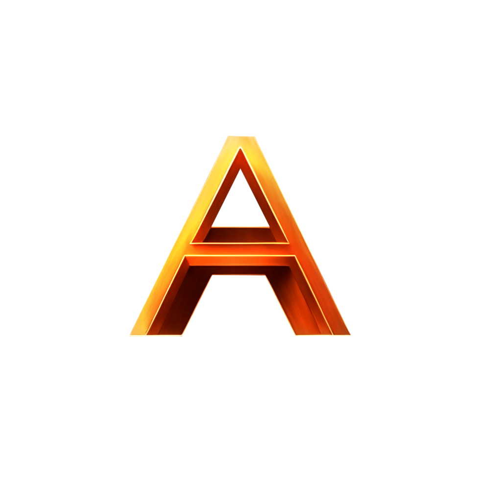 Letter A Logo Wooden Texture png