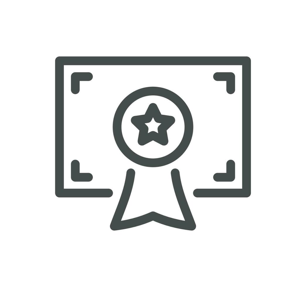 Awards related icon outline and linear vector. vector