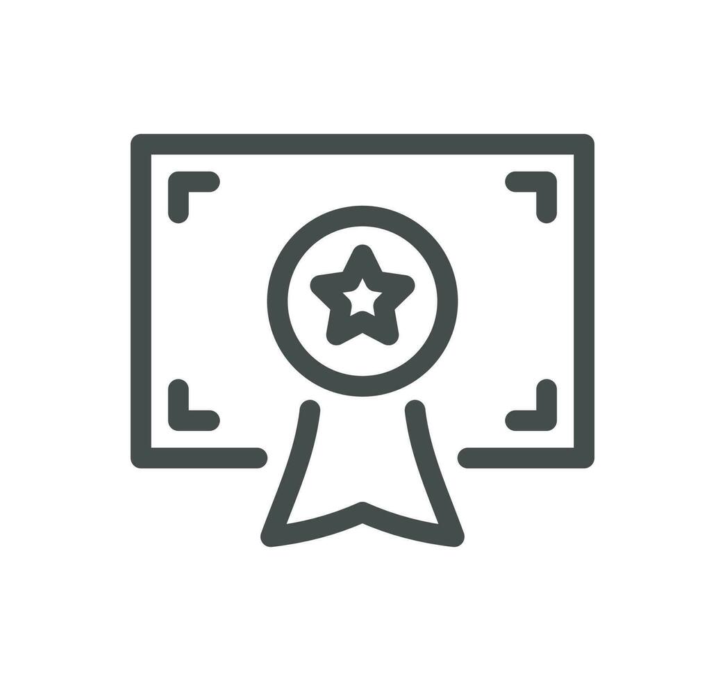 Awards related icon outline and linear vector. vector