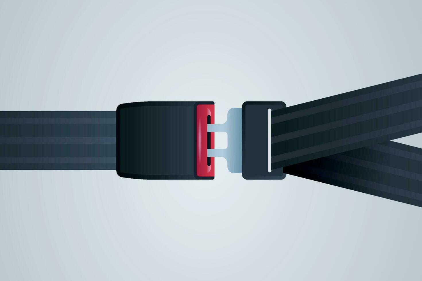 Safety belt and fasten your seat belt journey safety first concept flat vector illustration.