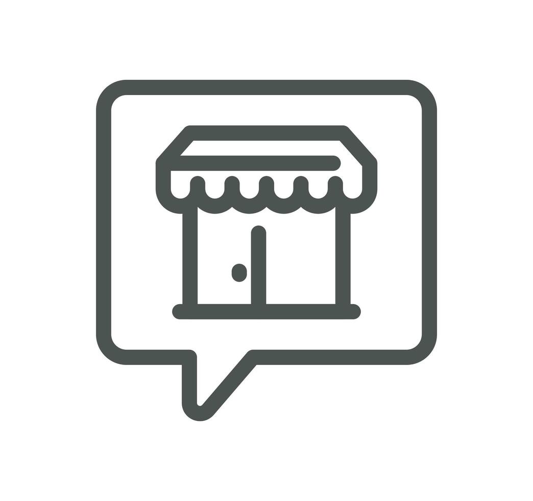 Shop management related icon outline and linear vector. vector