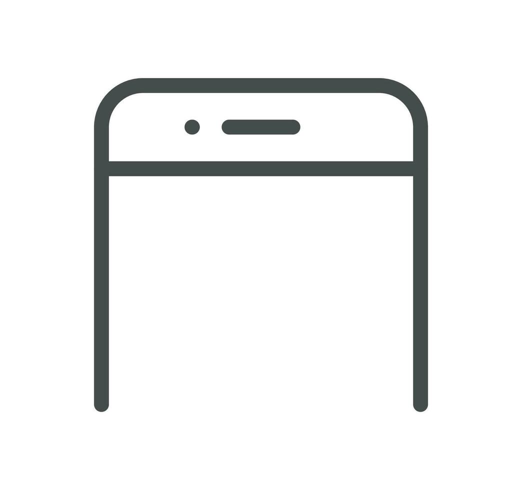 Smartphone protection related icon outline and linear vector. vector