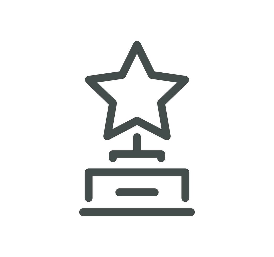 Awards related icon outline and linear vector. vector