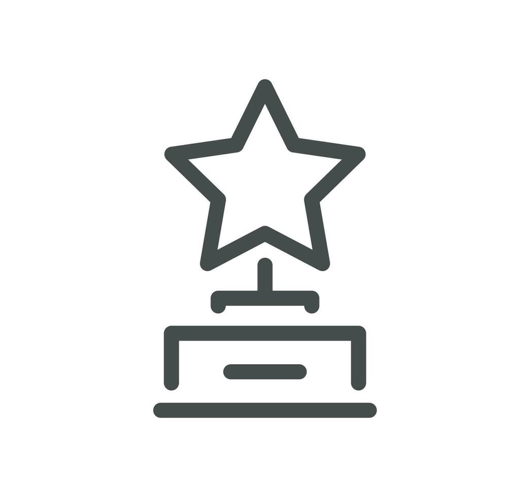 Awards related icon outline and linear vector. vector