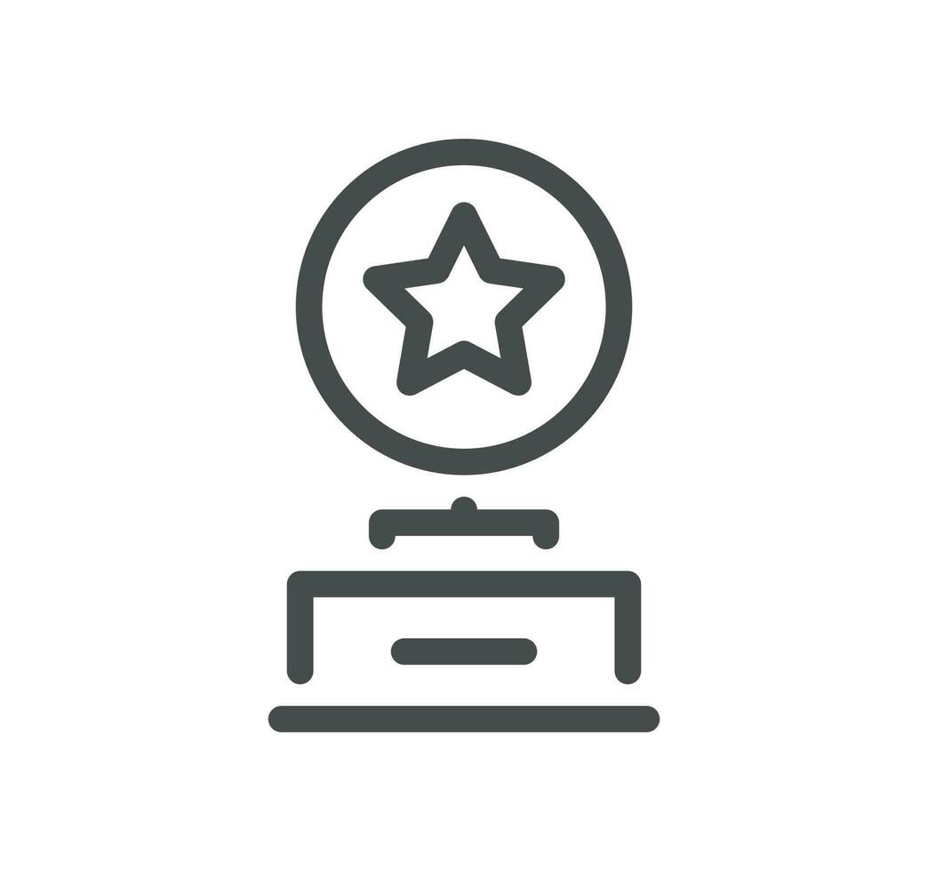 Awards related icon outline and linear vector. vector