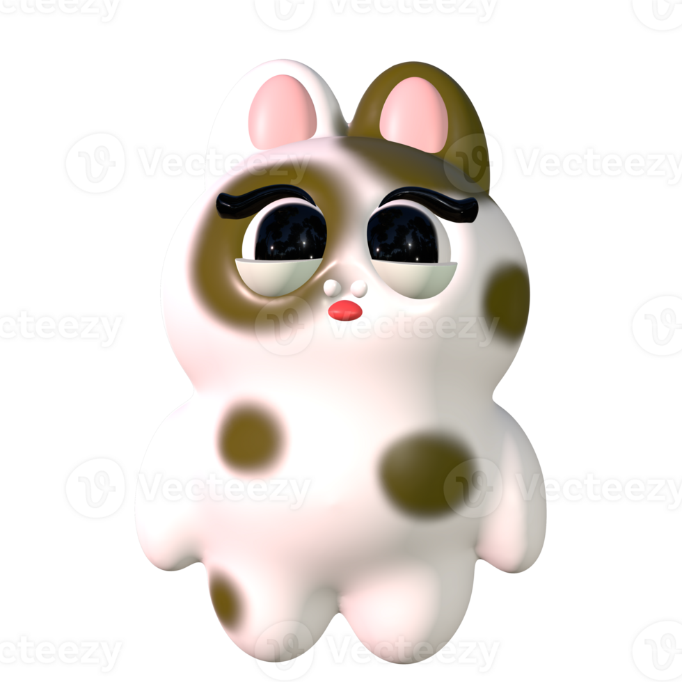 Magical Bunny in 3D Cute png