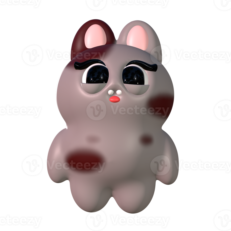 Magical Bunny in 3D Cute png