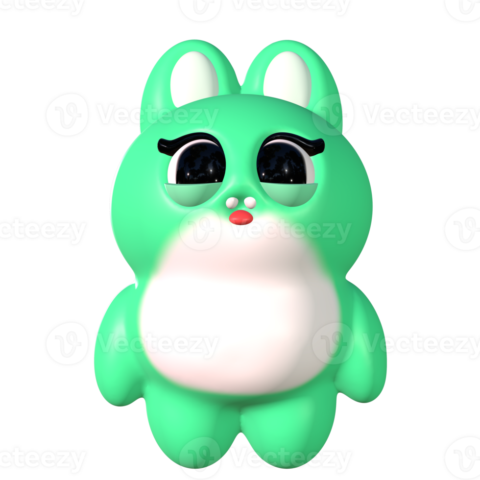 Magical Bunny in 3D Cute png