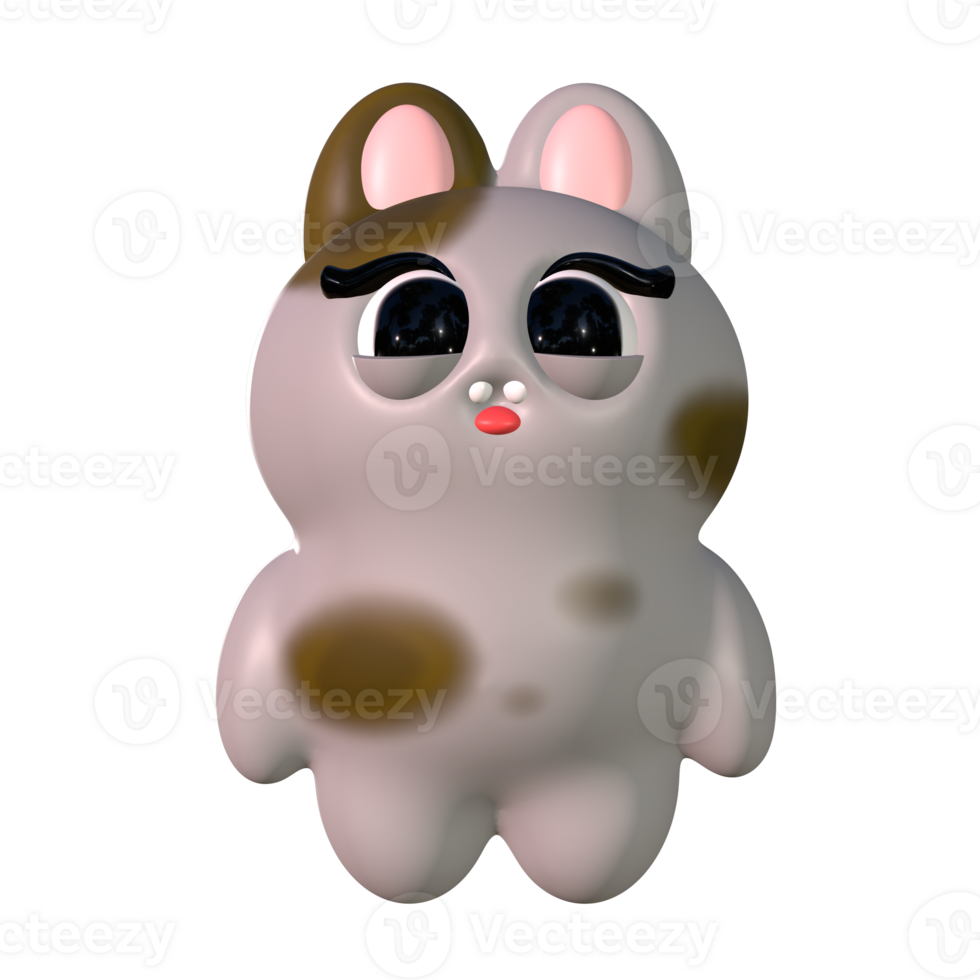 Magical Bunny in 3D Cute png
