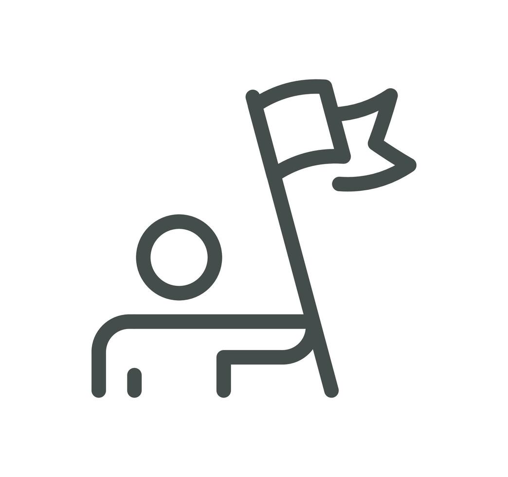 Flag related icon outline and linear vector. vector