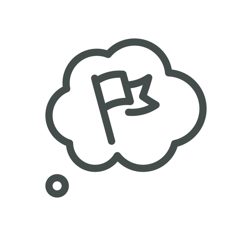 Flag related icon outline and linear vector. vector