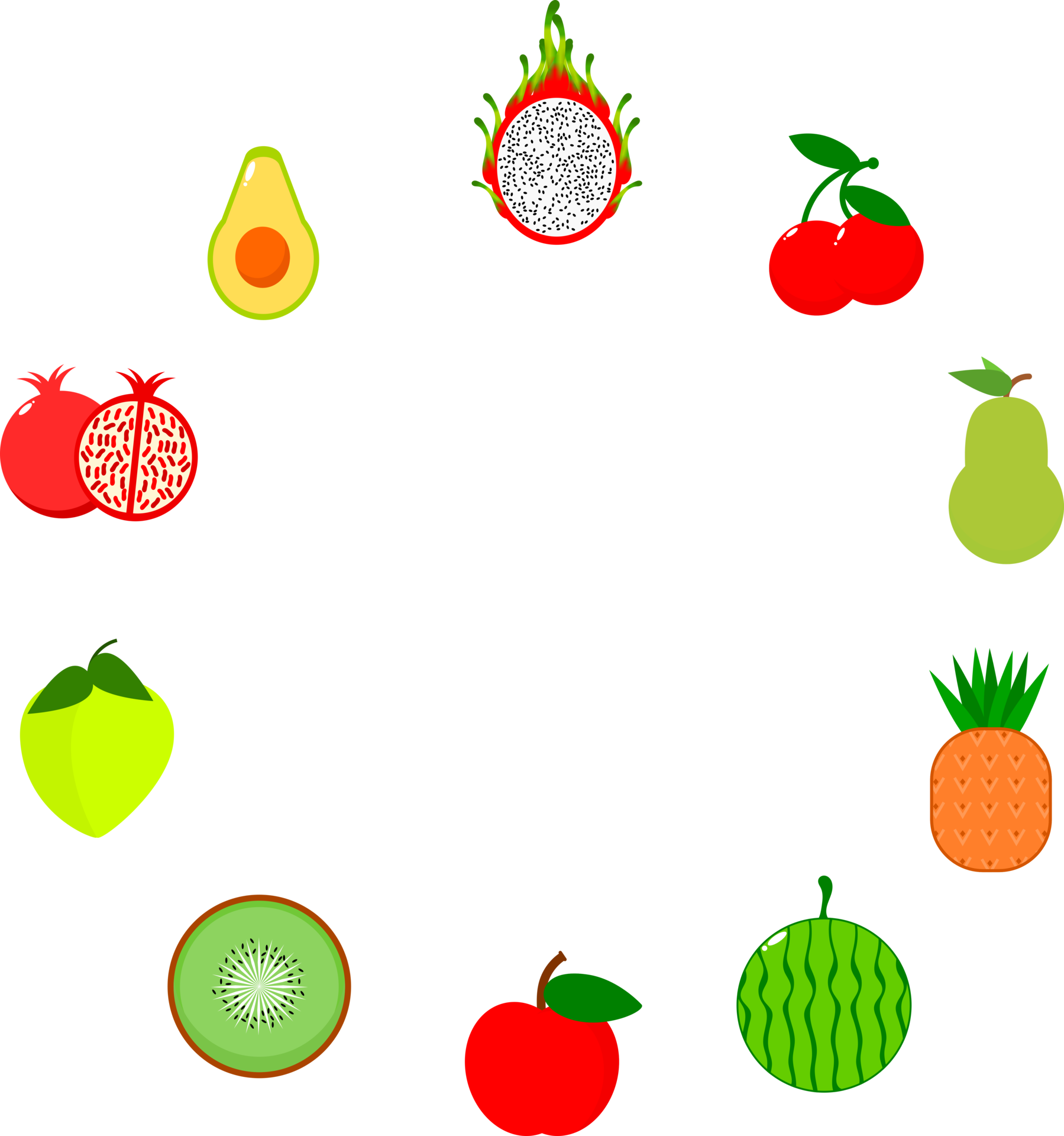 mixed-fruit-circular-border-24596961-png