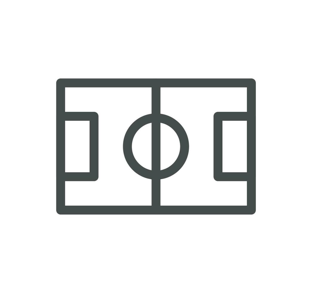 Sports equipment and soccer related icon outline and linear vector. vector