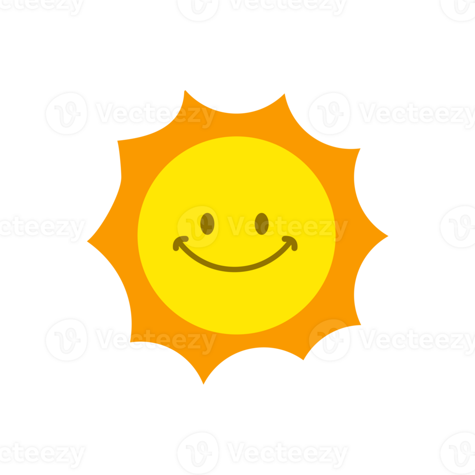 cute sun illustration icon png