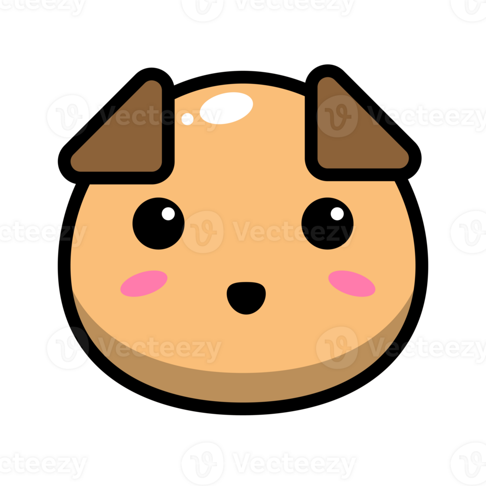 cute dog illustration icon png