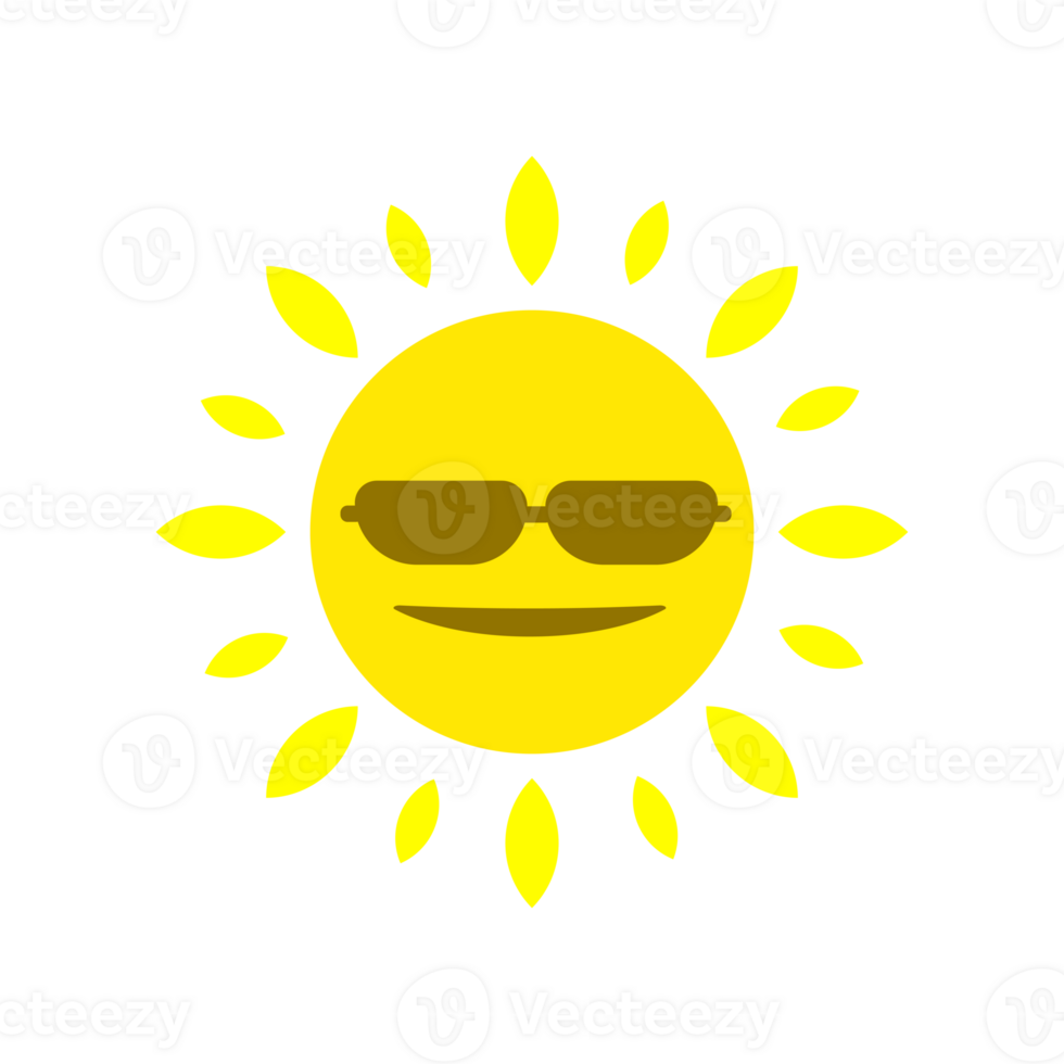 cute sun illustration icon png