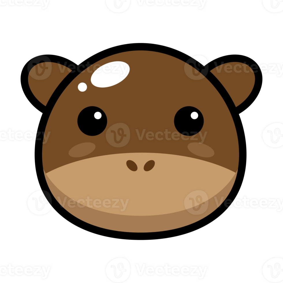 cute cow illustration icon png