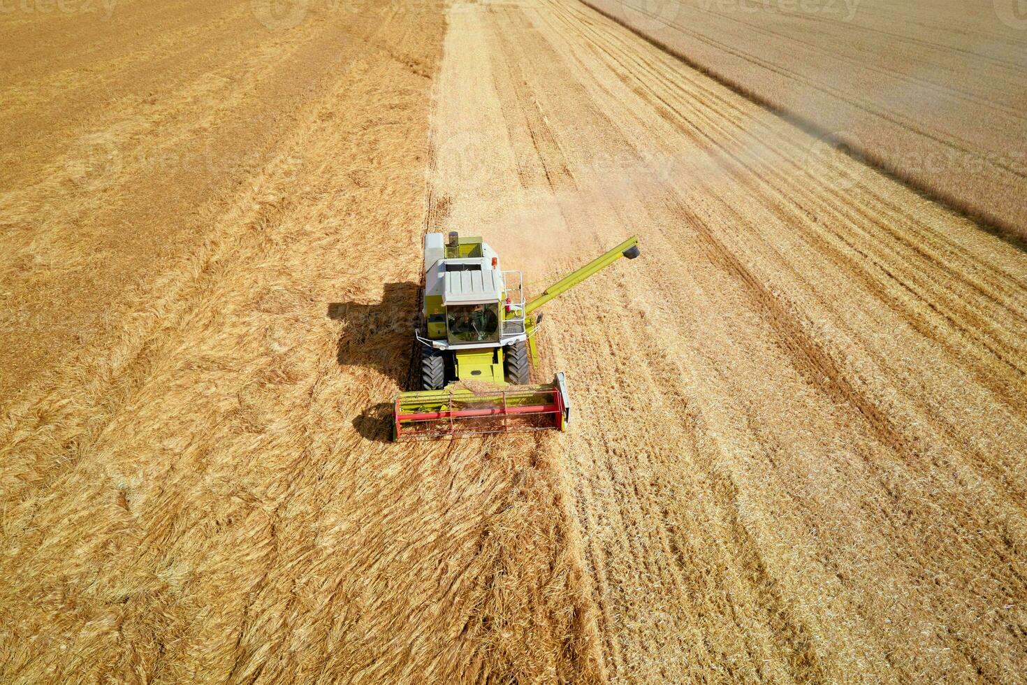 segador combinar trabajando en el campo foto