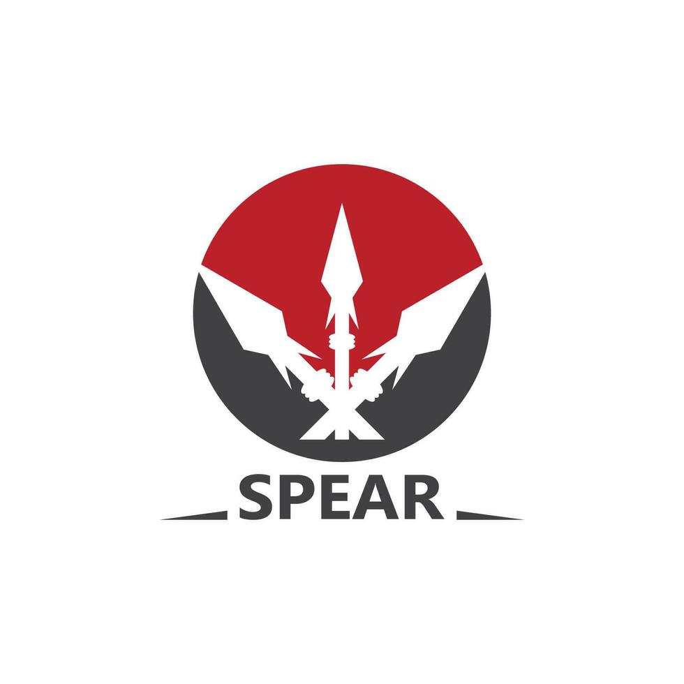 Spear logo and symbol vector design illustration