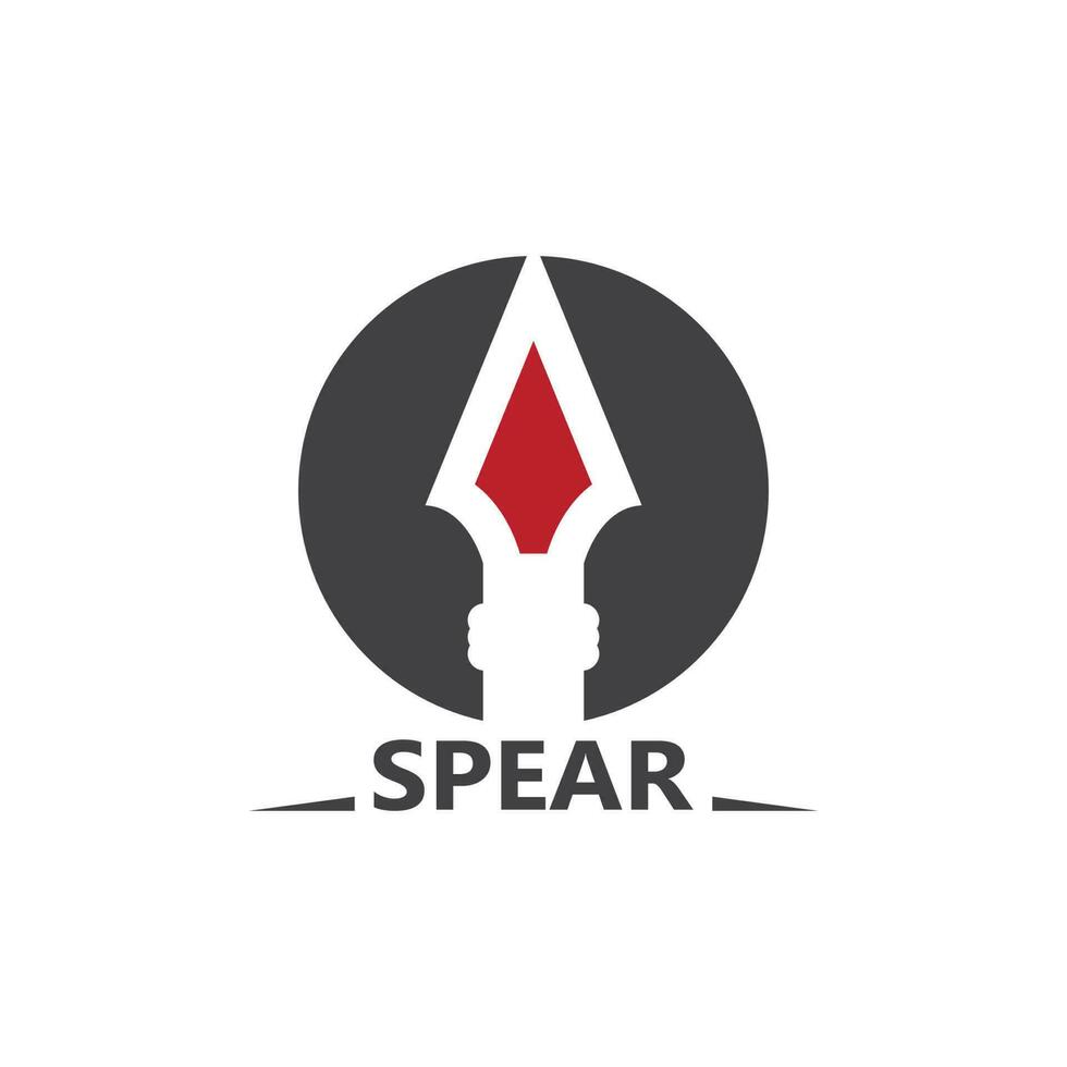 Spear logo and symbol vector design illustration