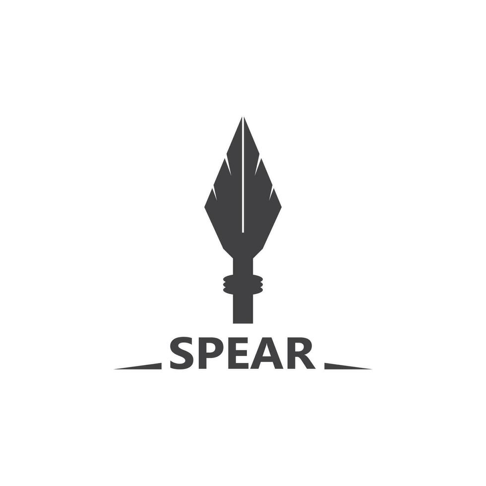 Spear logo and symbol vector design illustration