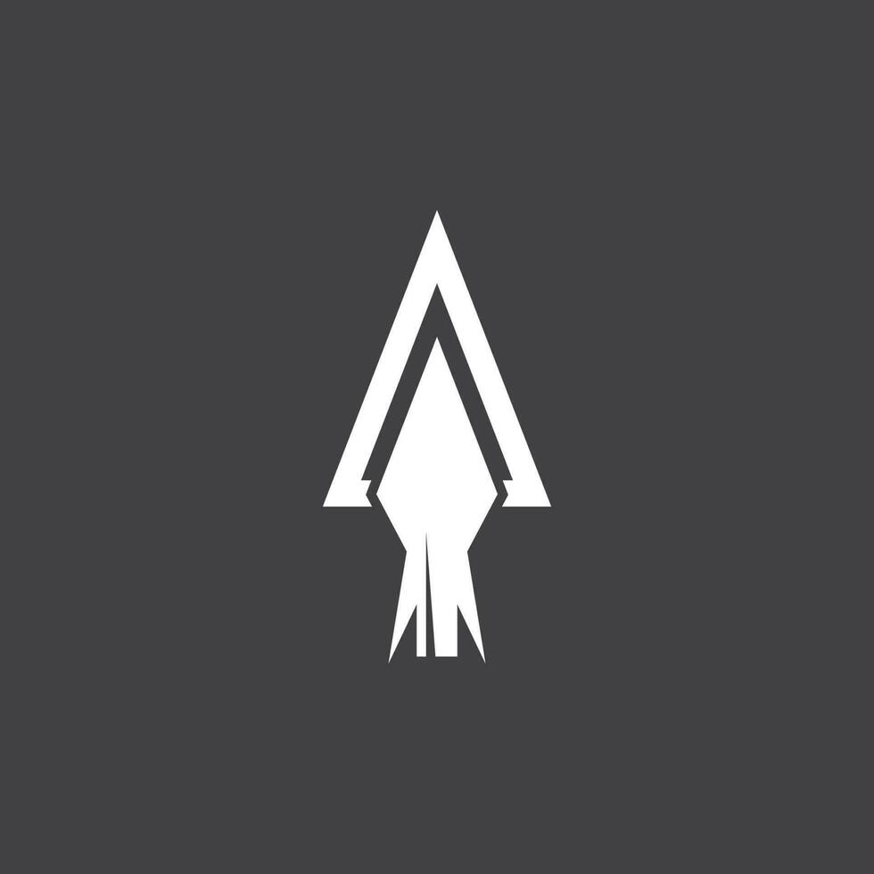 Spear logo and symbol vector design illustration