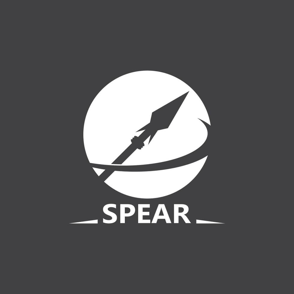 Spear logo and symbol vector design illustration