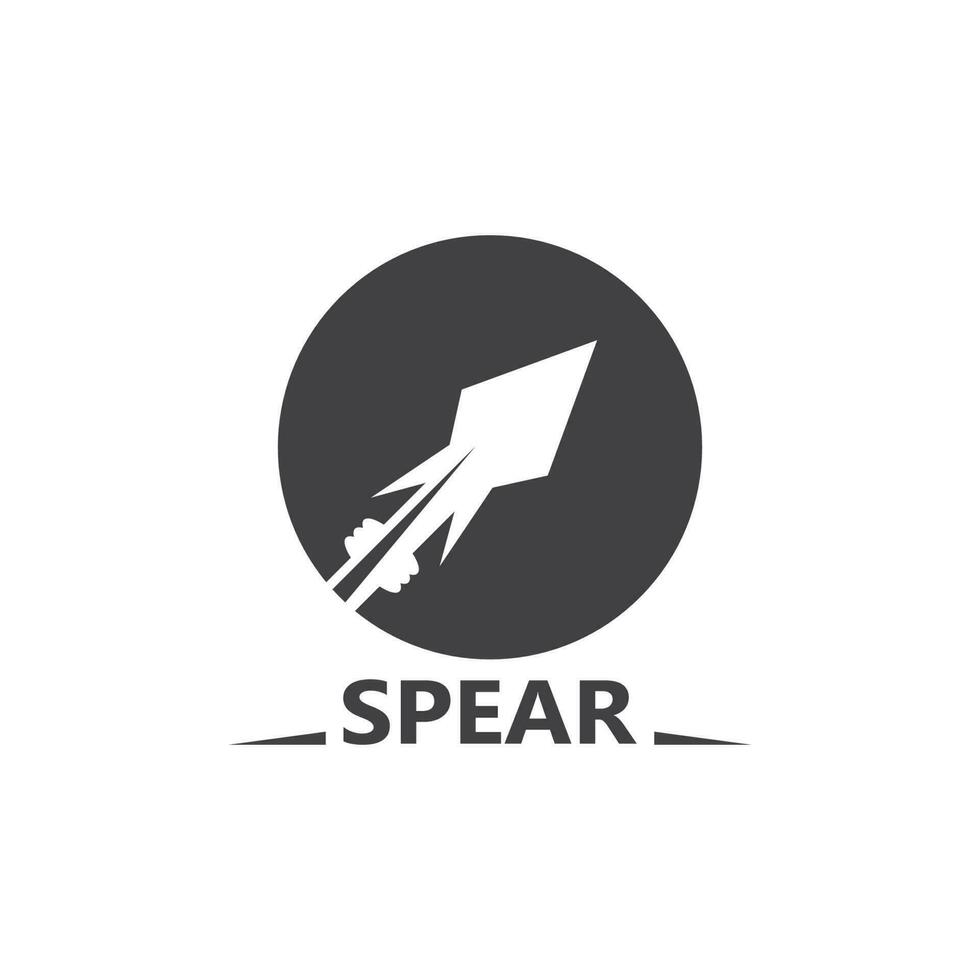 Spear logo and symbol vector design illustration