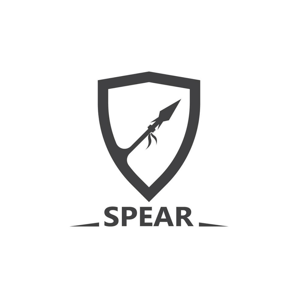 Spear logo and symbol vector design illustration