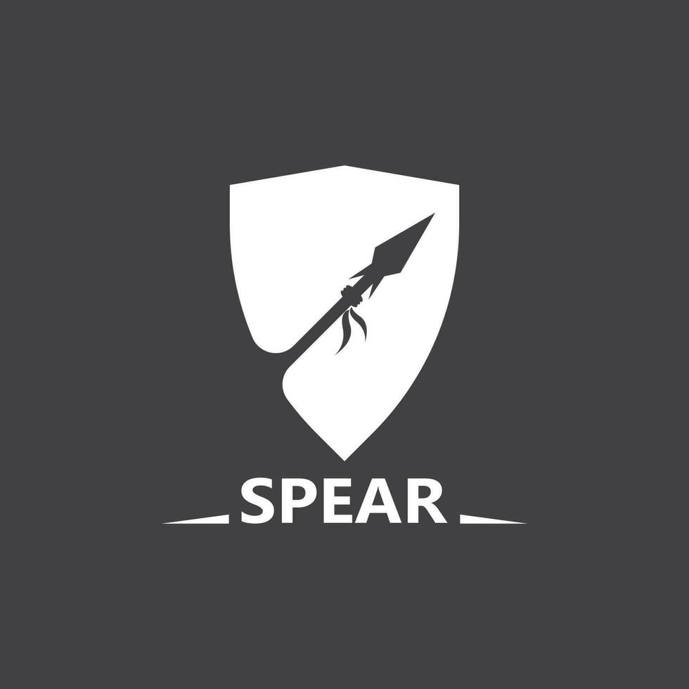 Spear logo and symbol vector design illustration