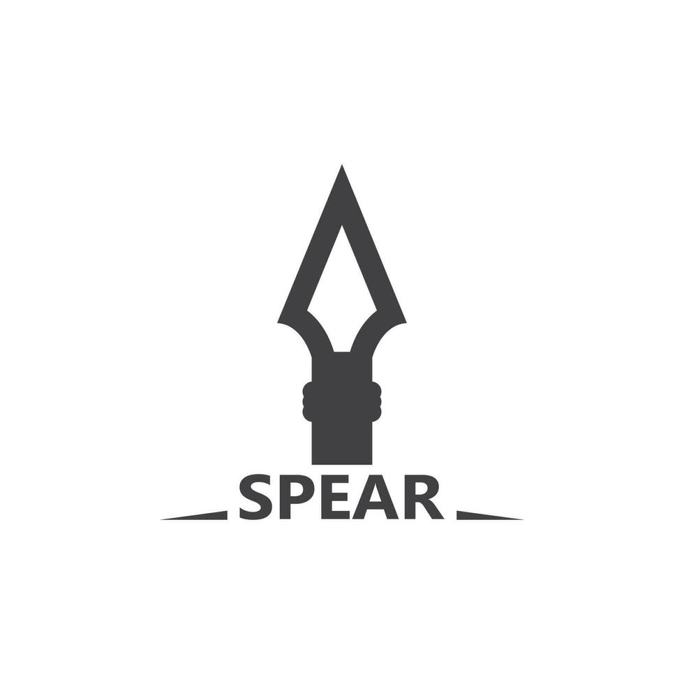 Spear logo and symbol vector design illustration