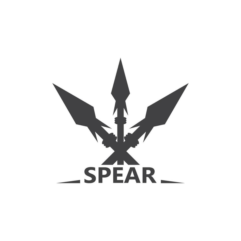 Spear logo and symbol vector design illustration