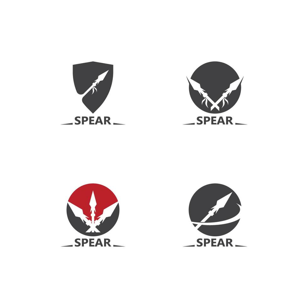 Spear logo and symbol vector design illustration