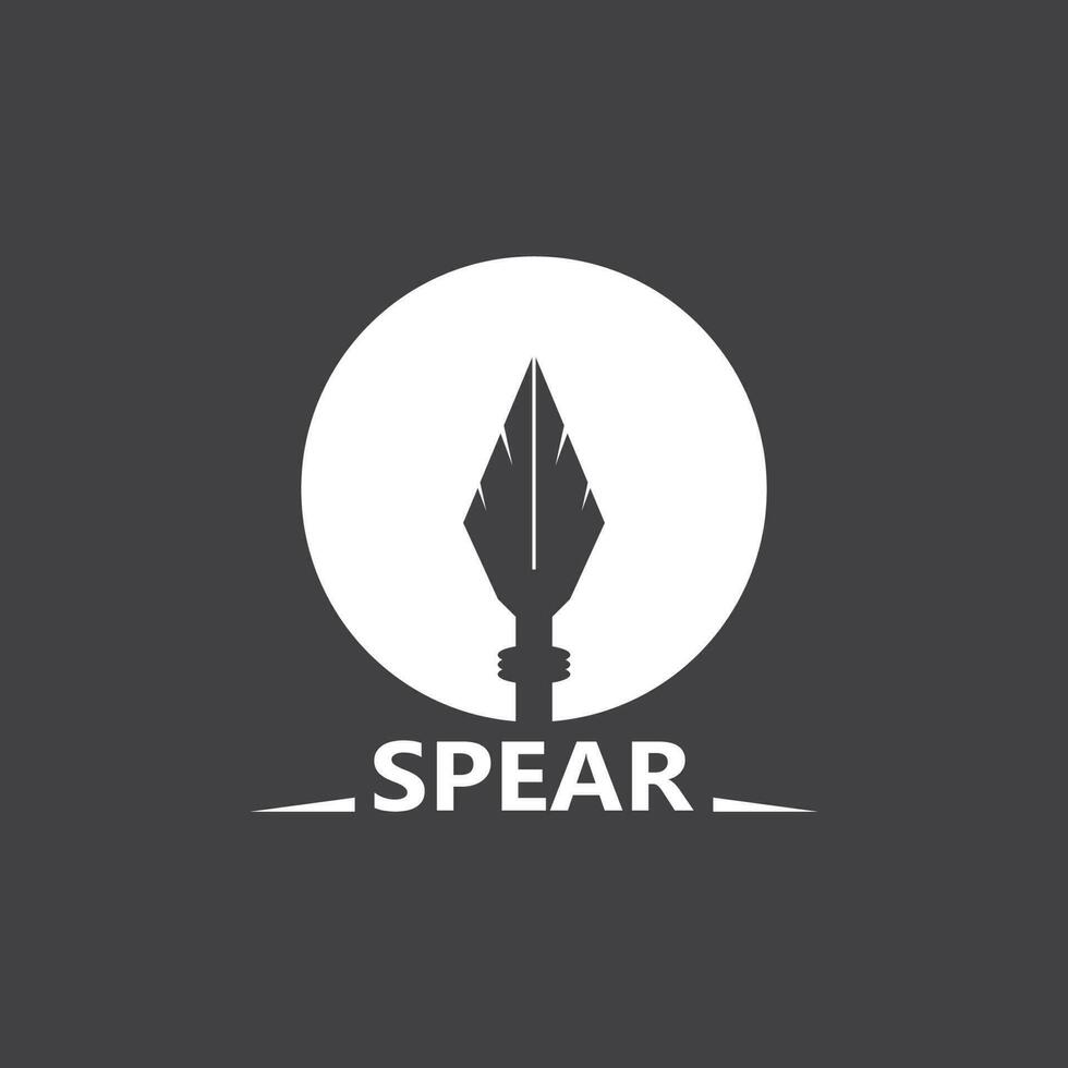 Spear logo and symbol vector design illustration