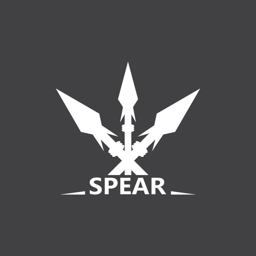 Spear logo and symbol vector design illustration