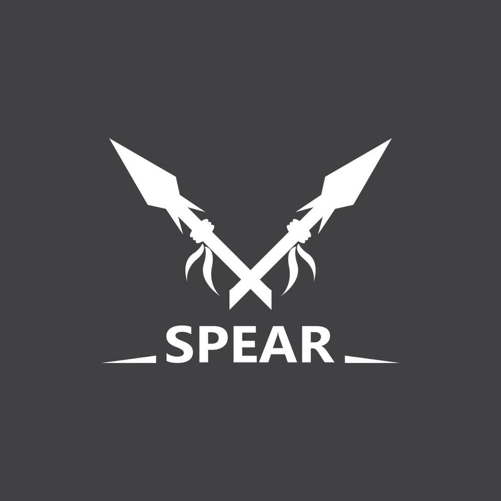 Spear logo and symbol vector design illustration