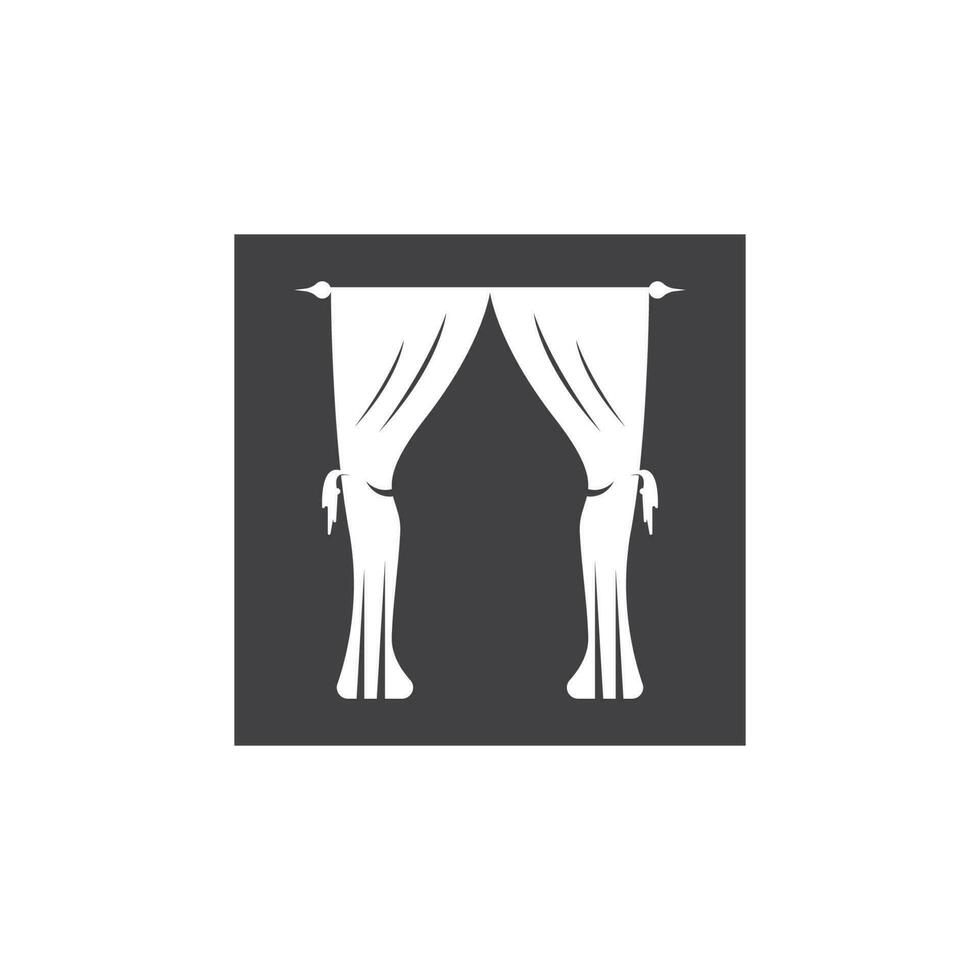 Curtain Window Room  curtains  furniture logo vector template illustration