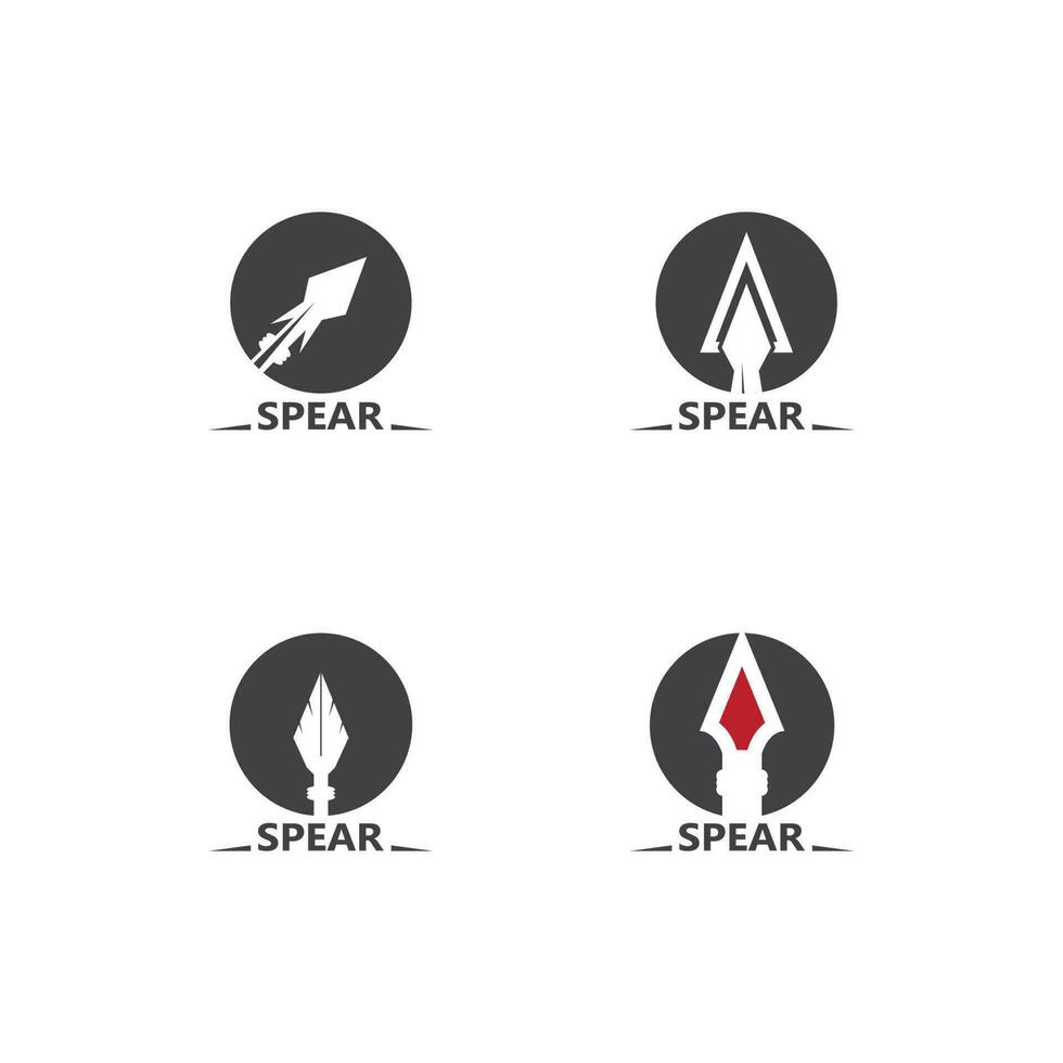 Spear logo and symbol vector design illustration