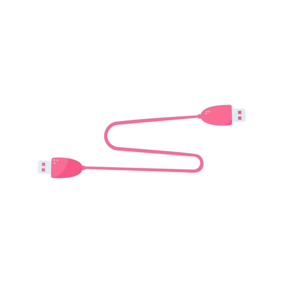 usb wire computer pink element icon logo vector
