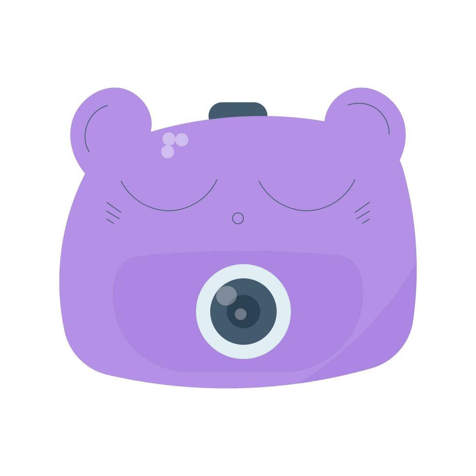 photography day bear toy camera element icon vector